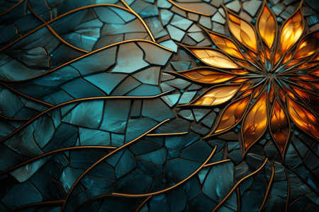 3D rendering of abstract fractal background for creative art,design and entertainment. Generative AI.の素材