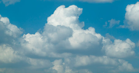 puffy clouds