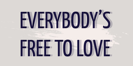 The concept of pride. Everyone is free to love a banner in the LGBTQ concept. Support for homosexuals. Equality and protection of love.のイラスト素材