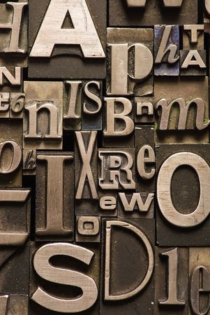 A random arrangement of letterpress letters