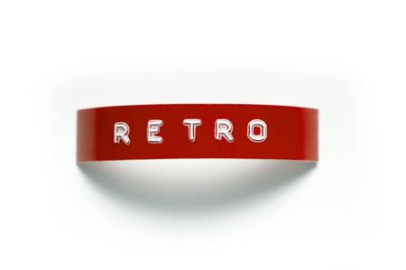 Retro done in old-fashioned punch-style lettering