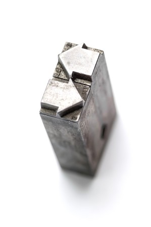 Arrow shape letterpress type