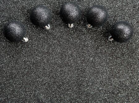 Festive christmas background with copy space on black backgroundの写真素材