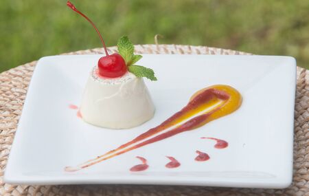 Creme panna cota pudding souffle flan sweet dessert