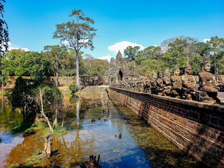 Angkor Wat temple tourism visitの写真素材