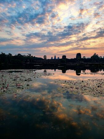 Angkor Wat temple tourism visitの写真素材