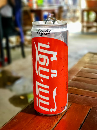 Siem Reap, Cambodia, December 30, 2019: cambodian coke light tourismのeditorial素材