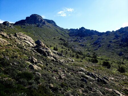 beautiful landscape hiking in the mountains close to Madrid, Spainの写真素材