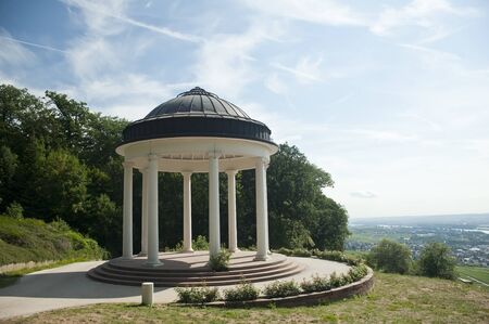 pavilion on the hill in germany の写真素材