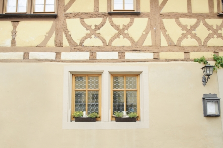 helf timber house in europe.の写真素材