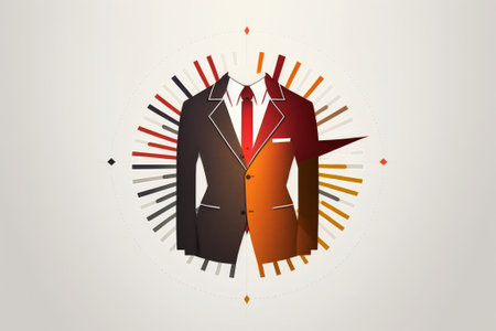 Businessman in a suit with arrows around him. Vector illustration.の素材