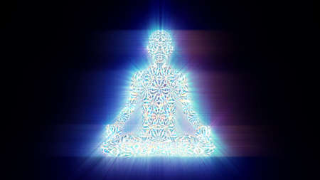 3d illustration. radiance of the human energy systemの写真素材