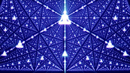 3D illustration many yogis meditate creating a spiritual connection between themselves