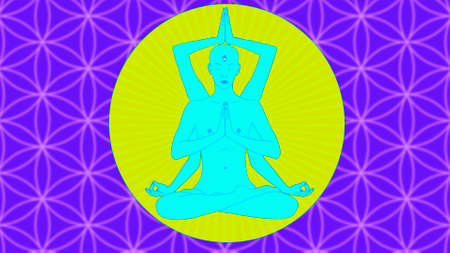 the bodhisattva meditates in the Lotus positionの写真素材