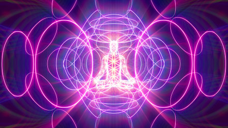 3D illustration of abstract fractal for creative design, art and entertainmentの写真素材