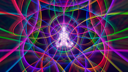 abstract fractal background a computer-generated 2D illustration, textureの写真素材