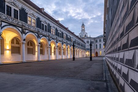 Stallhof Dresden, Saxony, Germanyの写真素材
