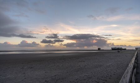 Sankt peter ording, germany view on the beach
