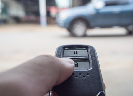 Unlock the car by modern remote keyの写真素材