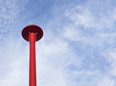 High tank metal red with space skyの写真素材