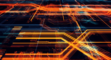 Abstract Background. Depth of field effect and bokeh. 3d illustrationの写真素材