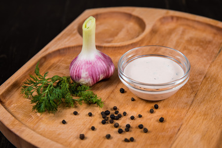 garlic sauceの写真素材