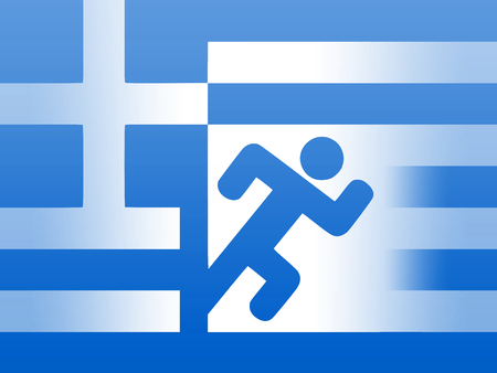 Grexit greek crisis european economy abstract backgroundの写真素材