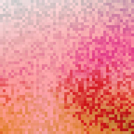 Noisy, tiled abstract background with shades of red, vector, pixelのイラスト素材