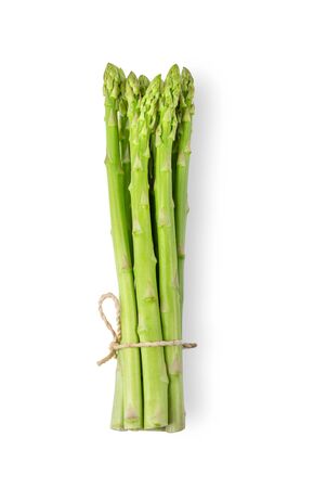 asparagus isolated on white background. top viewの写真素材