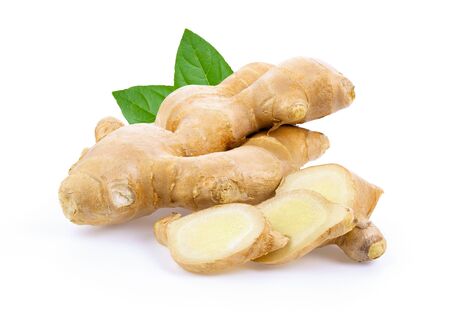 ginger isolated on white background. depth of field