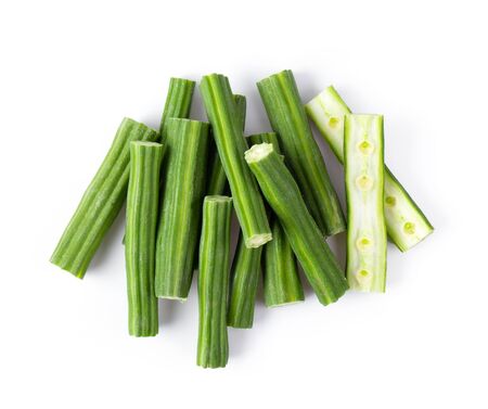 Moringa isolated on white background . top viewの写真素材