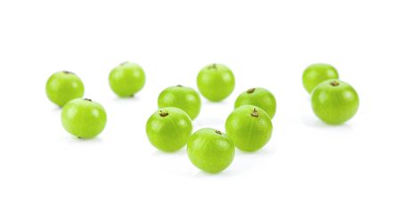 Indian gooseberry isolated on white background. full depth of fieldの写真素材