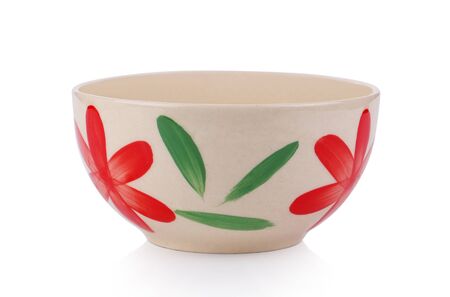 ceramic bowl isolated on white backgroundの写真素材