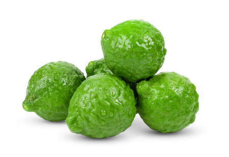 Bergamot fruit isolated on white backgroundの写真素材