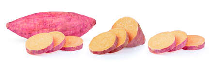 yam potato isolated on white backgroundの写真素材