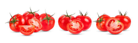 tomato isolated on white backgroundの写真素材