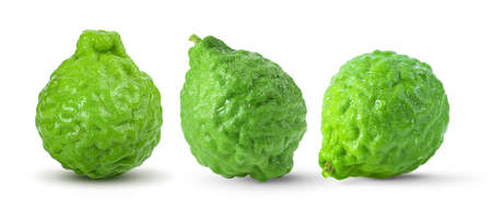 Bergamot fruit isolated on white backgroundの写真素材