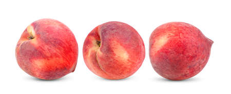Peach isolated on white backgroundの写真素材
