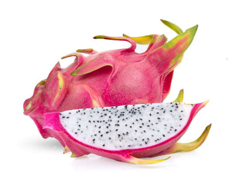 Dragon Fruit isolated on white backgroundの写真素材