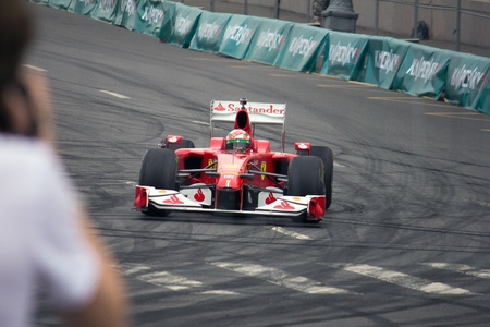 Ferrari race car team, Demonstration rides in the traditional show Moscow City Racing 2012のeditorial素材