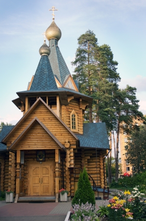 Church of Our Lady of Neopalimaya Kupina, built on the adjacent territory of the All-Russian Research Institute for Fire Protectionの写真素材
