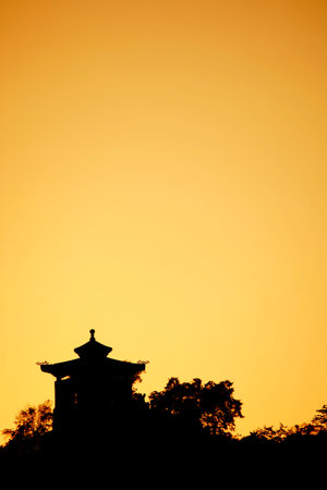 Sunset Templeの写真素材