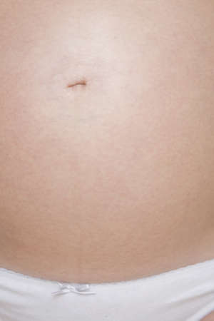 Cluse-up view of a pregnant woman