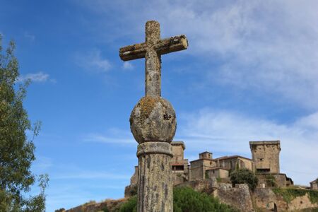 Cross and castleの写真素材