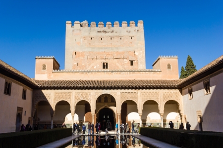 A famous court of the Alhambra Palace in Granadaのeditorial素材