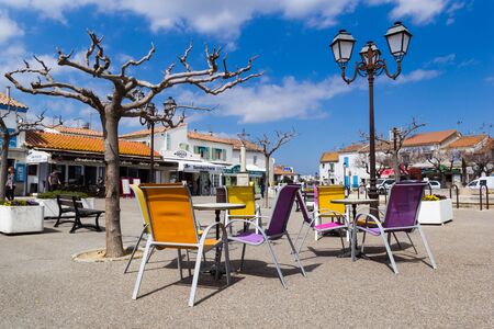 The central square of Saintes Maries de la Merのeditorial素材