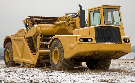 Large yellow earth moverの写真素材