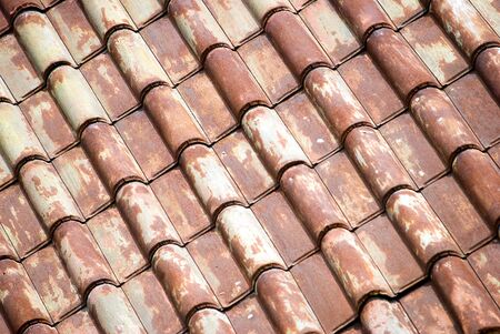 Background of metal roof tilesの写真素材
