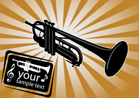 trumpet background vectorのイラスト素材