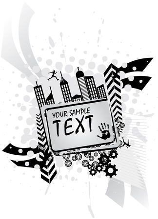 abstract city background のイラスト素材